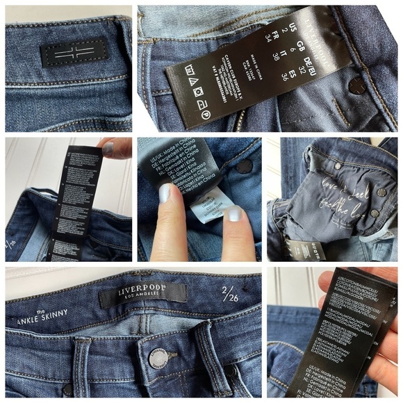 Liverpool Ankle Skinny Jegging Jeans Denim Dark Blue Size 2 26L Stretch mid rise - Picture 4 of 9